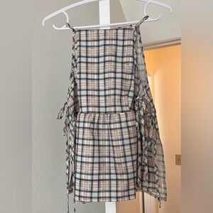 Plaid Sleeveless Dress